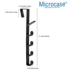 Microcase   Taşınabilir  Kapı Arkası Dikey 5 Kancalı  Takı Eşya Çanta   Şapka  Kıyafet  Askısı-AL4833 3 Adet
