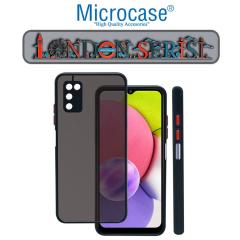 Microcase Samsung Galaxy A03s London Seri Sert Kılıf -Buzlu Siyah