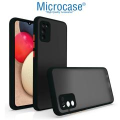 Microcase Samsung Galaxy A03s London Seri Sert Kılıf -Buzlu Siyah