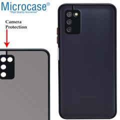 Microcase Samsung Galaxy A03s London Seri Sert Kılıf -Buzlu Siyah