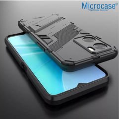 Microcase OnePlus Nord N20 SE Matrix Serisi Armor Standlı Perfect Koruma Kılıf - Siyah
