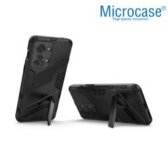 Microcase OnePlus Nord 2T Matrix Serisi Armor Standlı Perfect Koruma Kılıf - Siyah