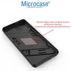 Microcase OnePlus Nord 2T Matrix Serisi Armor Standlı Perfect Koruma Kılıf - Siyah