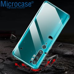 Microcase Xiaomi Mi Note 10 - Mi Note 10 Pro İnce 0.2 mm Soft Silikon Kılıf + 3D Curved Tempered Glass Ekran Koruma