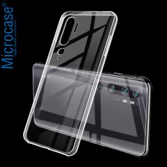 Microcase Xiaomi Mi Note 10 - Mi Note 10 Pro İnce 0.2 mm Soft Silikon Kılıf + 3D Curved Tempered Glass Ekran Koruma
