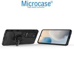 Microcase Vivo X60 Pro Plus Batman Serisi Yüzük Standlı Armor Kılıf - Siyah