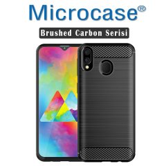 Samsung Galaxy M20 Brushed Silikon Kılıf + CAM