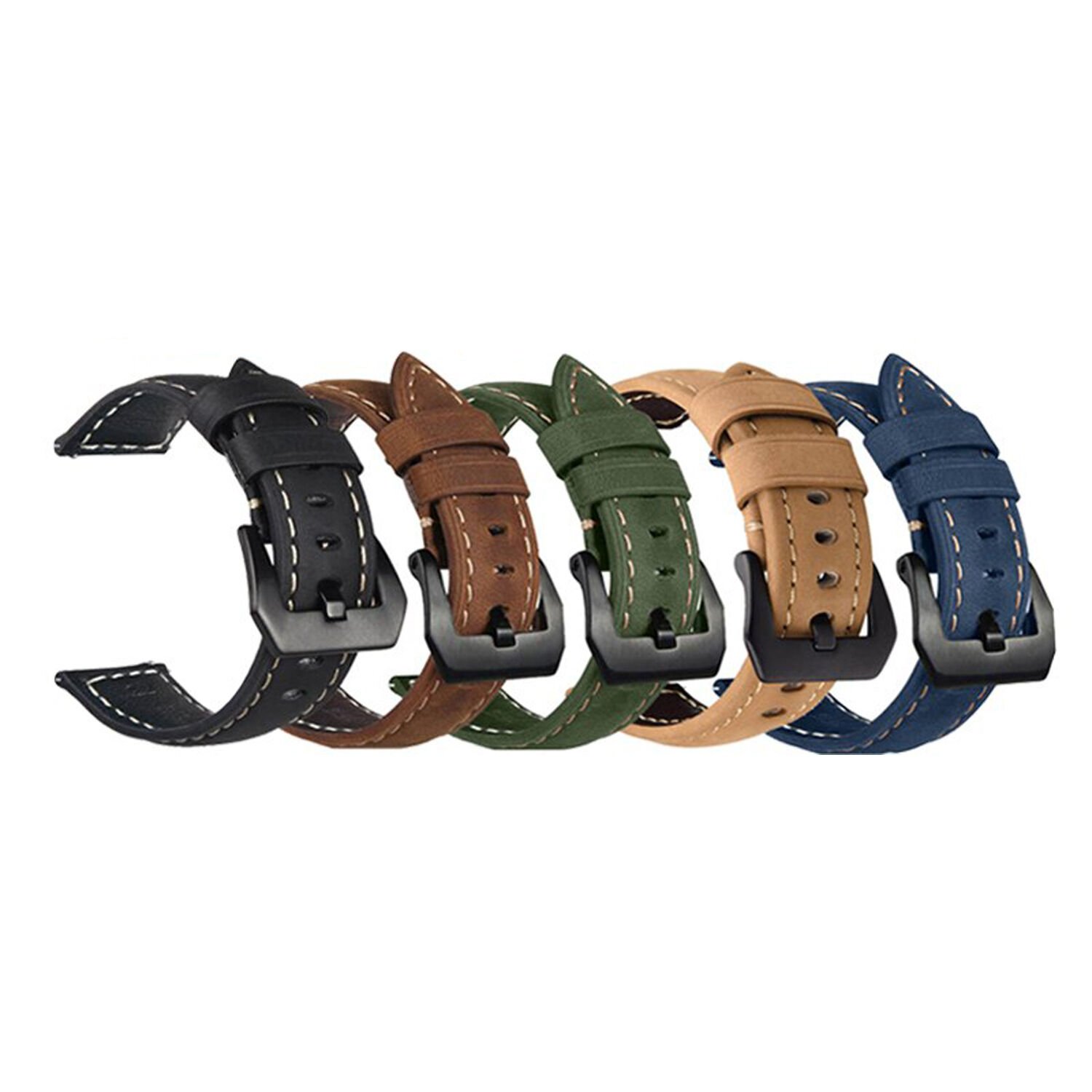 Microcase Huawei Watch GT Sport / Active / Classic için Tokalı Deri Kordon Kayış - KY86