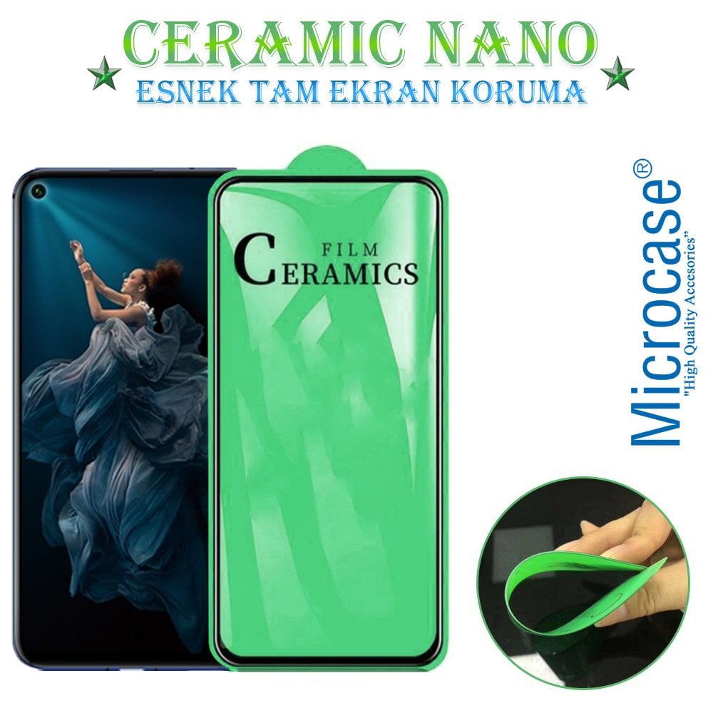 Microcase Huawei Honor 20 - Nova 5T Tam Kaplayan Esnek Ceramic Nano Ekran Koruma - Siyah