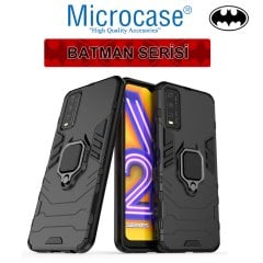 Microcase Vivo Y20 - Y20S Batman Serisi Yüzük Standlı Armor Kılıf - Siyah