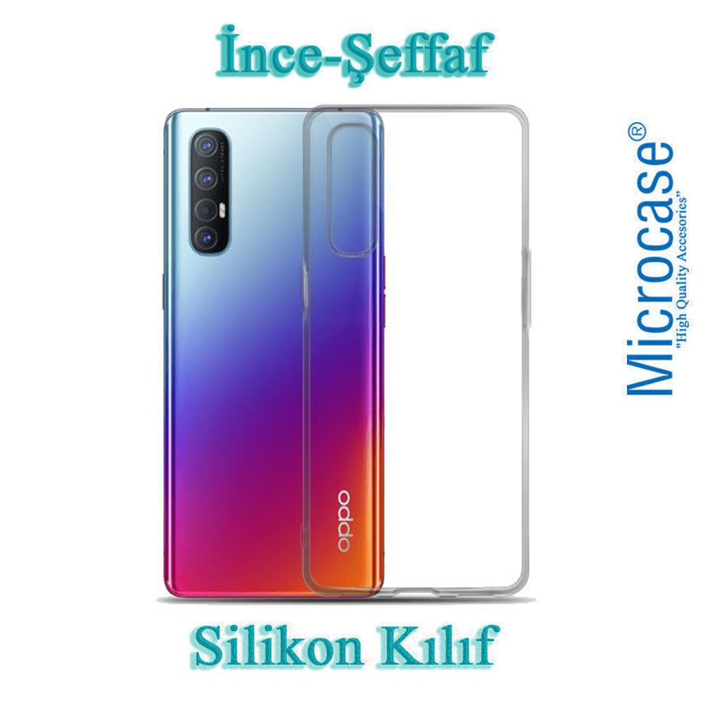 Microcase OPPO RENO 3 Pro (4g) İnce 0.2 mm Soft Silikon Kılıf - Şeffaf