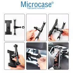 Microcase Araç İçi Koltuk Arkası Tablet Telefon Tutucu Siyah - AL2904