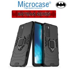 Microcase Vivo Y70 - V20 SE Batman Serisi Yüzük Standlı Armor Kılıf - Siyah