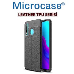 Microcase Huawei P30 Lite Leather Tpu Silikon Kılıf - Siyah + Tempered Glass Cam Koruma (SEÇENEKLİ)