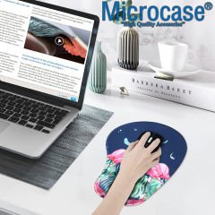 Microcase DS105 Kaydırmaz Silikon Tabanlı Flamingo Baskılı Bilek Destekli Mouse Pad 21x25cm - AL3826