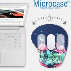 Microcase DS105 Kaydırmaz Silikon Tabanlı Flamingo Baskılı Bilek Destekli Mouse Pad 21x25cm - AL3826