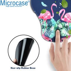 Microcase DS105 Kaydırmaz Silikon Tabanlı Flamingo Baskılı Bilek Destekli Mouse Pad 21x25cm - AL3826