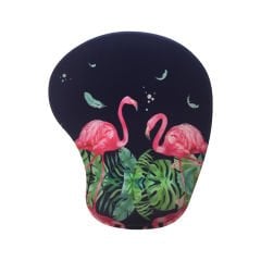 Microcase DS105 Kaydırmaz Silikon Tabanlı Flamingo Baskılı Bilek Destekli Mouse Pad 21x25cm - AL3826