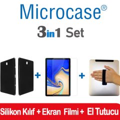 Samsung Tab S4 10.5 T830 T835 Silikon Kılıf + Film + El Tutucu