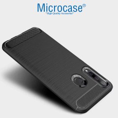 Huawei Honor 20 Lite Brushed Carbon Kılıf + CAM