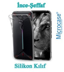 Microcase ZTE Nubia Red Magic 3 - 3S İnce 0.2 mm Soft Silikon Kılıf - Şeffaf + Tempered Glass Cam Koruma