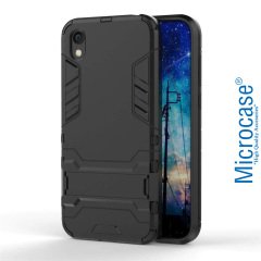 Microcase Huawei Honor 8S Alfa Serisi Armor Standlı Perfect Koruma Kılıf - Siyah