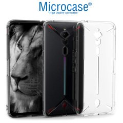 Microcase ZTE Nubia Red Magic 3 - 3S İnce 0.2 mm Soft Silikon Kılıf - Şeffaf + Tempered Glass Cam Koruma
