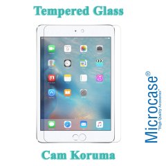 Microcase iPad Mini 4 Delüx Serisi Universal Standlı Deri Kılıf - Lacivert + Tempered Glass Cam Koruma