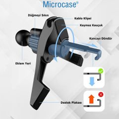 Microcase Oto Araç Tutucu Sağlam Ayarlanabilir Kıskaçlı Tutucu Parçası 17mm-AL4260