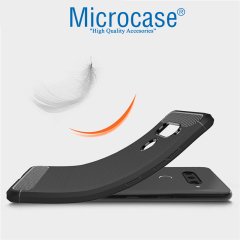 Microcase LG V40 ThinQ Brushed Carbon Kılıf + CAM