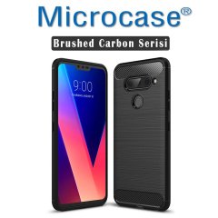 Microcase LG V40 ThinQ Brushed Carbon Kılıf + CAM