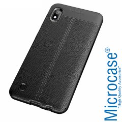 Microcase Samsung Galaxy A10 Leather Silikon Kılıf + CAM (SEÇİN)
