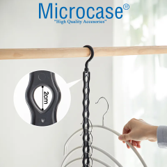 Microcase Sert ABS Plastik 360 Döner 10 Gözlü Fonksiyonel Elbise Askısı Çoklayıcı 1 Adet - AL4985