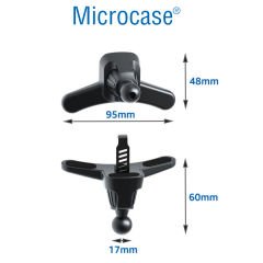 Microcase Oto Araç Tutucu Sağlam Ayarlanabilir Kıskaçlı Tutucu Parçası 17mm-AL4261