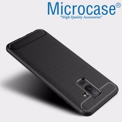 Microcase Galaxy A6 Plus 2018 Brushed Carbon Fiber Silikon Kılıf