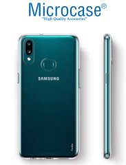 Microcase Samsung Galaxy A10s Ultra İnce 0.2 mm Soft Silikon Kılıf + Tam Kaplayan Çerçeveli Cam
