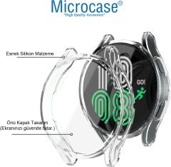 Samsung Galaxy Watch4 40mm Önü Kapalı Tasarım Silikon Kılıf-Pembe
