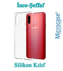 Microcase Samsung Galaxy A20s Ultra İnce 0.2 mm Soft Silikon Kılıf + Tam Kaplayan Çerçeveli Cam