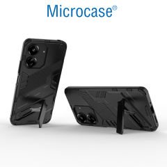 Microcase Xiaomi Redmi 13C 4G / POCO C65 Matrix Serisi Armor Standlı Perfect Koruma Kılıf - Siyah Al3416