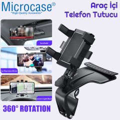 Microcase Araç İçi Numaratörlü Güneş Siperliği Ön Panel Dikiz Aynası Telefon Tutucu - AL2905