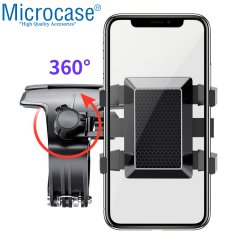 Microcase Araç İçi Numaratörlü Güneş Siperliği Ön Panel Dikiz Aynası Telefon Tutucu - AL2905
