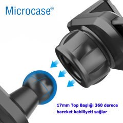 Microcase Oto Araç Tutucu Sağlam Ayarlanabilir Kıskaçlı Tutucu Parçası 17mm-AL4262