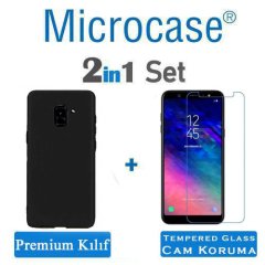 Microcase Samsung A6 2018 Premium Silikon Kılıf + Ekran Koruma