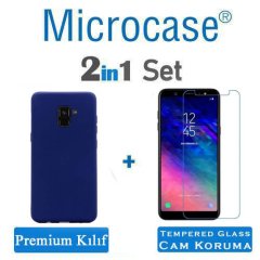 Microcase Samsung A6 2018 Premium Silikon Kılıf + Ekran Koruma
