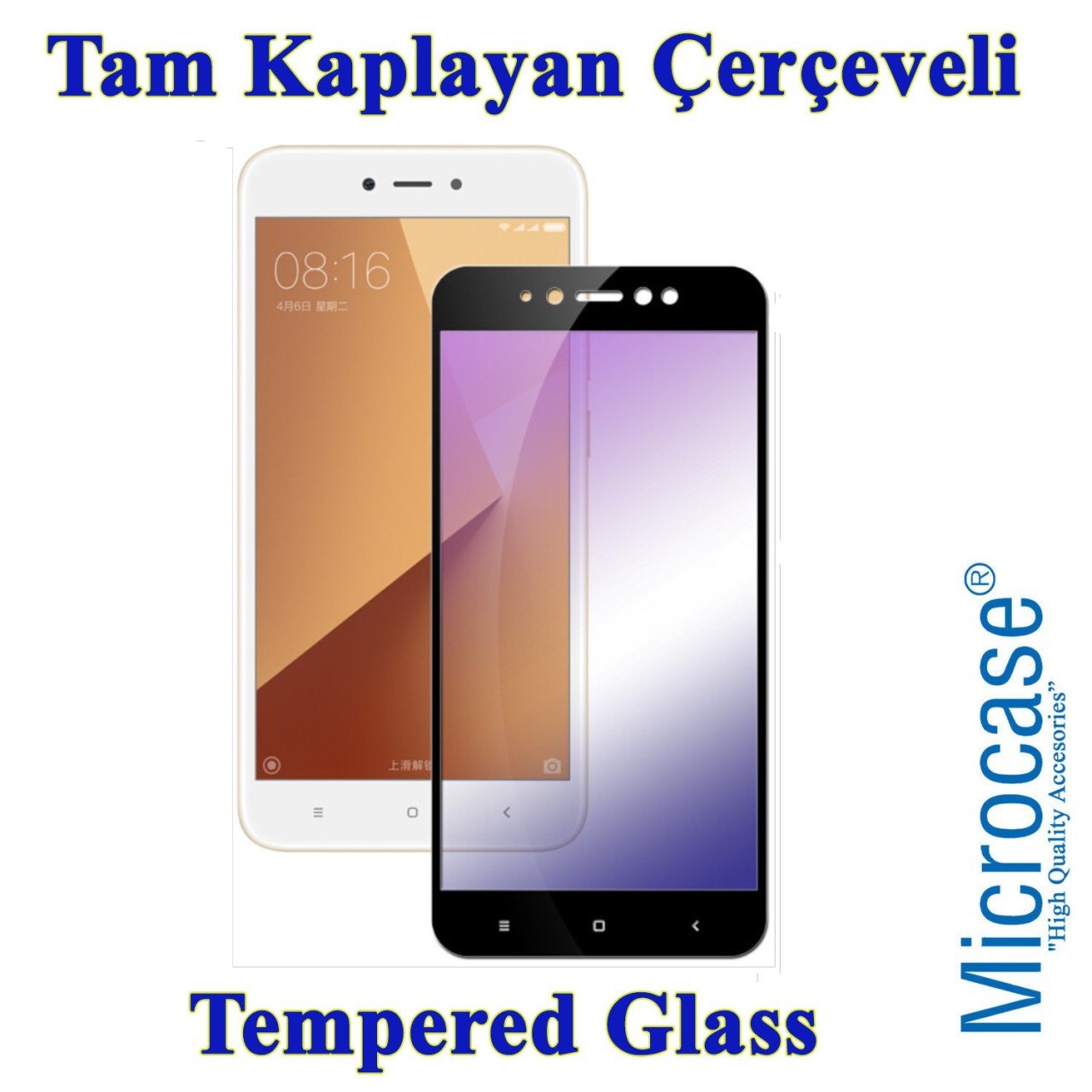 Xiaomi Redmi Note 2 Tam Kaplayan Çerçeveli Tempered Ekran Koruma