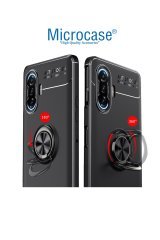 Microcase Xiaomi Redmi K40 Gaming Focus Serisi Yüzük Standlı Silikon Kılıf - Siyah