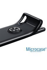Microcase Xiaomi Redmi K40 Gaming Focus Serisi Yüzük Standlı Silikon Kılıf - Siyah