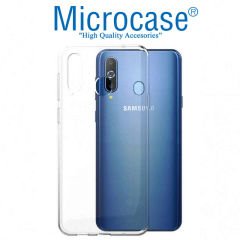 Microcase Samsung Galaxy A40s Ultra İnce 0.2 mm Soft Silikon Kılıf + Tam Kaplayan Çerçeveli Cam