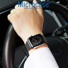 Microcase Apple Watch Seri 4 - 5 44mm Metal Mıknatıslı Kordon Kayış M-L KY6 (SEÇENEKLİ)