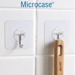 Microcase Güçlü Plastik  Yapışkanlı  Suya Dayanıklı Banyo Mutfak Eşya Havlu Vb.  Ürün Askılığı 1 Adet -Şeffaf AL4266